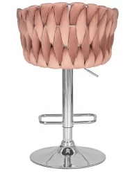 Стул барный ДОБРИН МАРCЕЛ Пудрово-розовый велюр МДЖ9-32 / DOBRIN MARCEL MJ9-32