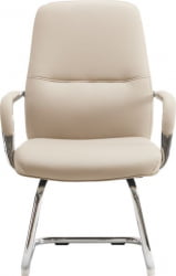 Кресло для посетителей Еверпроф Веста CФ Экокожа Бежевый / Everprof Vesta CF