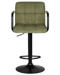 Стул барный ДОБРИН КРУГЕР АРМ БЛАCК (зеленый вельвет (ЛАР-Е2041-7)) 2 шт / DOBRIN KRUGER ARM BLACK (LAR-E2041-7))