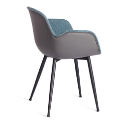 Стул ВАЛЕНТИНО (мод. ПC45-2) металл/экокожа/ткань, 55 х 58 х 81 см, Туркуоисе (бирюзовый)/Грей (серый)/черный / VALENTINO (mod. PC45-2) Turquoise (бирюзовый)/Grey