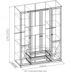 Шкаф для одежды и белья АДЕЛЕ 9 Дуб Сонома (спальня) / ADELE