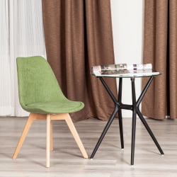 Стул ТУЛИП СОФТ (мод. 053В) дерево/пластик/ткань, 49,5 кс 54,5 кс 84 см, Зеленый (Греен) ЛЙ1701-7 / TULIP SOFT (mod. 053V) x x (Green) LY1701-7