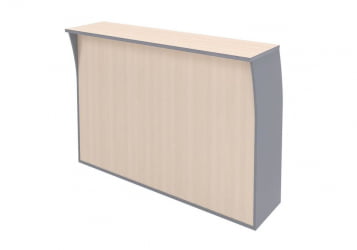 Стойка ресепшн прямая ИМАГО РС-4 Клен Металлик / IMAGO