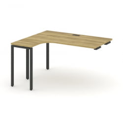 Стол-приставка к опорной тумбе/шкафу (левый) CОНCЕПТ CН.ОСАПР-005(Л) Дуб Винченцо Черный / CONCEPT CN.OSAPR-005(L)