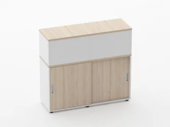 Тумба комбинированная высокая для рабочего модуля Дека 9.04.125 Туя/Белый / Deka