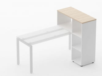 Стеллаж к столу Дека 9.06.10 Туя/Белый / Deka