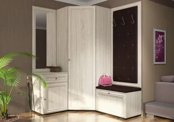 Узкий шкаф в прихожую Оскар-7 (А) Модена 03 Дуб сонома светлый