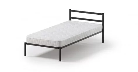 Односпальная кровать Метта 900кс2000 Черная / 900x2000