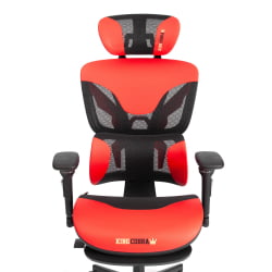 Кресло КингКобра иск. кожа / сетка, черный / красный / KingCobra