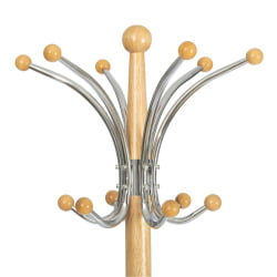 Вешалка Сакура (мод. ГХ-8606) дерево/хром/мрамор, 37 кс 37 кс 175 см, Вхите (Белый) / Натурал (натуральный) / Sakura (mod. GH-8606) x x White Natural