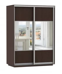 Шкаф-купе двухдверный Экспресс Дуо Комби 1600х2200х Венге / 1600х2200h