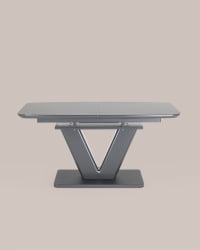 Обеденный стол Вильнюс раскладной 160-200кс90 Серый / 160-200x90