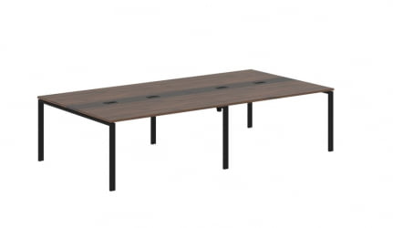 Переговорный стол ЕДИС ЕУCТ 3116 Дуб Денвер темный Мокко Черный / EDIS EUCT