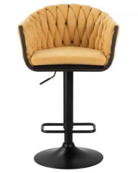 Стул барный ДОБРИН ЛЕОН (желтая ткань (ЛАР 275-8)) 2 шт / DOBRIN LEON (LAR