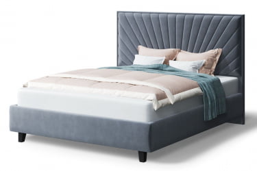 Кровать Леона, 2000кс1600мм, серый / 2000x1600мм,