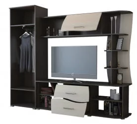 Современная стенка в гостиную Капри Венге Дуб