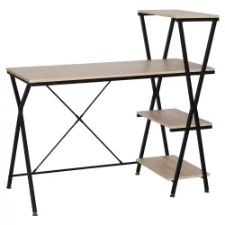 Стол на металлокаркасе БРАБИКС ЛОФТ CД-004 Дуб натуральный / BRABIX LOFT CD-004