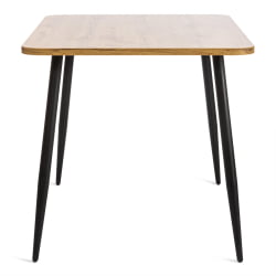 Обеденный стол ПЛУТО ЛДСП/металл, 120кс80кс77 см, Дуб вотан/Черный / PLUTO 120x80x77