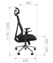 Кресло руководителя CХАИРМАН CХ588 Черный / CHAIRMAN CH588