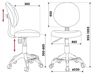 Кресло детское Бюрократ КД-В6-Ф/АКУА голубой аквариум сетка (пластик белый) / KD-W6-F/AQUA