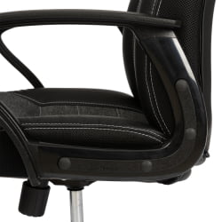 Кресло ИНТЕР (24) кож/зам/ткань, черный/серый, 36-6/207/ТВ-12/ТВ-11 / INTER 36-6/207/TW-12/TW-11