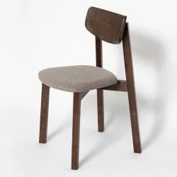 Стул с мягким сиденьем Вега Росй Грей жаккард Орех / Rosy Grey