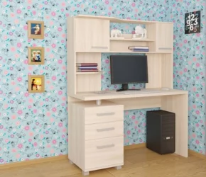 Стол компьютерный Максим-1 Ясень шимо светлый