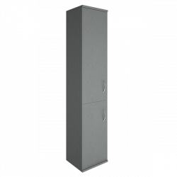 Шкаф высокий узкий левый Рива А.СУ-1.3 Л Серый / Riva