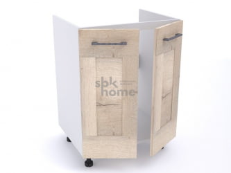 Стол под мойку СМ-60 2-х дверный, Дублин (600*470*820) Дуб галифакс белый, 21612