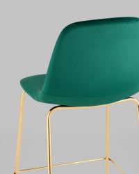 Стул полубарный Валенсия СН велюр Зеленый золотые ножки / SN