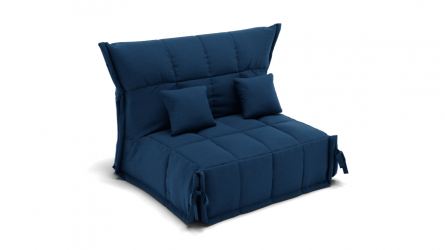 Диван Джаз 1200 (ЗР) Цвет фасада: Синий; Тип: Прямой; Материал фасада: Металл/Велюр