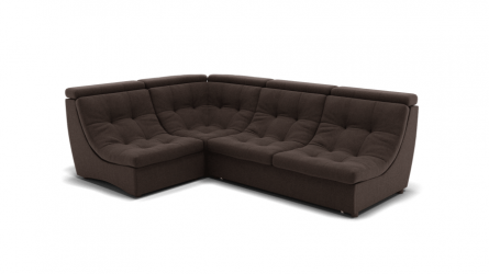 Диван Монако-3 (ЗР) Цвет фасада: Коричневый; Тип: Универсальный; Материал фасада: Металл/Велюр