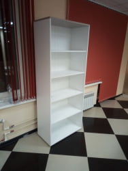 Шкаф 4 широкий открытый Дека 10.19.101 Дуб Сантана светлый/Белый / Deka