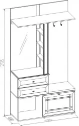 Шкаф МЦН Шерлоcк 70 Орех шоколадный / Sherlock