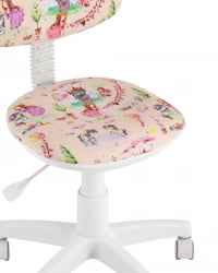 Кресло компьютерное детское УМКА Принсесски пластик белый / Princesski