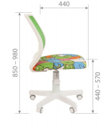 Детское кресло Чаирман ТИН (Кидс) 112 белый пластик зоопарк/ТВ-34 / Chairman (Kids) зоопарк/TW-34