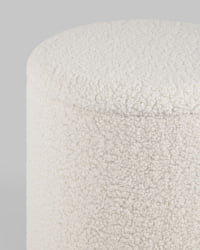 Пуф с ящиком Долли Л тедди Белый / L