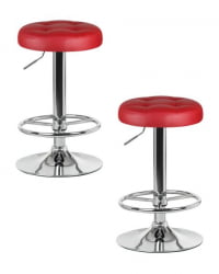 Табурет барный ДОБРИН БРУНО (бордовый) 2 шт / DOBRIN BRUNO