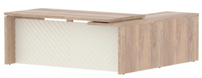 Стол руководителя левый Торр ЛУКС ТЛCТ 2020 Л Дуб Каньон Латте / Torr LUX TLCT L