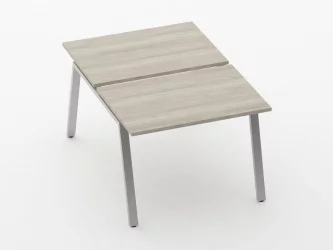 Письменный стол для двоих Дека Л-обр. каркас 73.145.10 Дуб Сантана светлый / Deka