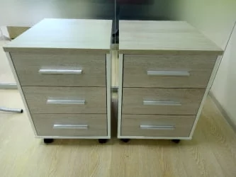 Тумба подкатная Дека 9.05.01 Дуб Сантана светлый/Белый / Deka