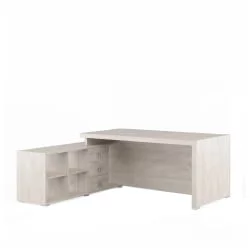 Стол письменный на опорной тумбе, левый СОЛ29711002 Светлый дуб / SOL29711002