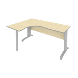 Стол криволинейный левый Рива ПЛ.СА-4 Л Клен/Металлик / Riva