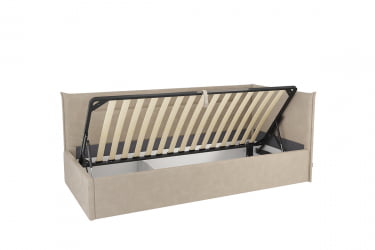 Кровать  0.9 Альба (Тахта) КМ.Т-16 капучино (велюр) / КМ.T-16