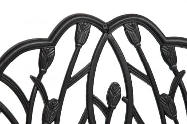 Скамья Сеcрет Де Маисон Страусс (Штраус) алюминиевый сплав, 99хх56х76см, черный / Secret De Maison Strauss