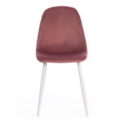 Стул со спинкой БРЕЕЗЕ (мод. 4724) вельвет/металл, 44 х 53 х 87 см, Корал (коралловый) ХЛР44 / белый / BREEZE (mod. Coral HLR44