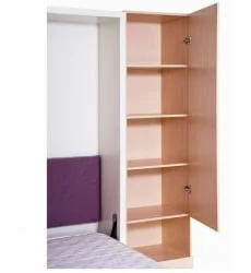 Шкаф-диван-кровать Смарт 1 3-в-1 правый 1400 Белая шагрень