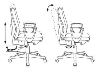 Кресло для оператора Бюрократ CХ-545 Серый 38-417 / CH-545