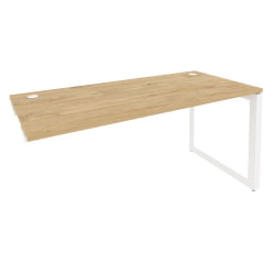 Стол-приставка на О-образном м/к к опорным элементам ОНИКС О.МО-СПР-4.7 Тиквуд Светлый/Белый / ONIX O.MO-SPR-4.7