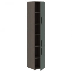 Шкаф-колонка с тремя глухими малыми дверьми (правый) ВЕЛИОН ВХCС 40.8 Р Нефрит Дуб Сильвер / VELION VHCS R